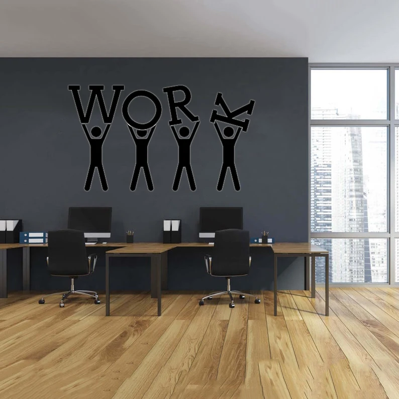 

Office Quote Ceo Success Motivation Wall Decal Idea Teamwork Business Worker Inspire Office Decoration Stickers Mural A16-003