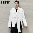 IEFB Tide модный костюм из двух предметов в полоску куртки для мужчин индивидуальный дизайн нестандартный Блейзер белый черный пальто 2022 9Y9259