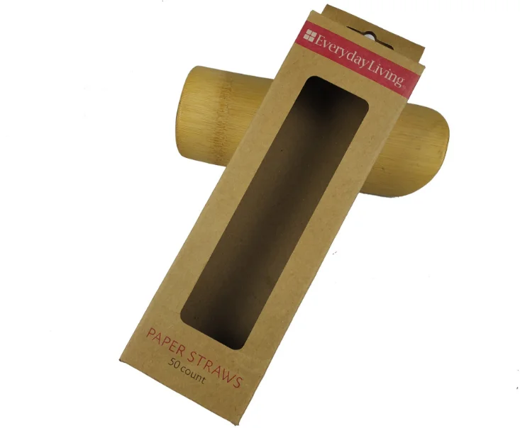 Подарочная коробка для кукол Гофрированная из крафт бумаги с прозрачным ПВХ