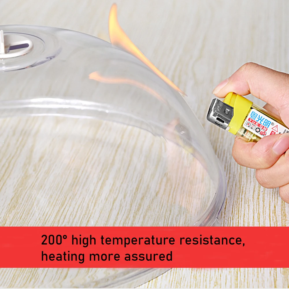 

Plastic Microwave Plate Cover Clear Steam Splatter Safe Vent Food Wraps Reusable Silicone Food Fresh Keeping Sealed Covers