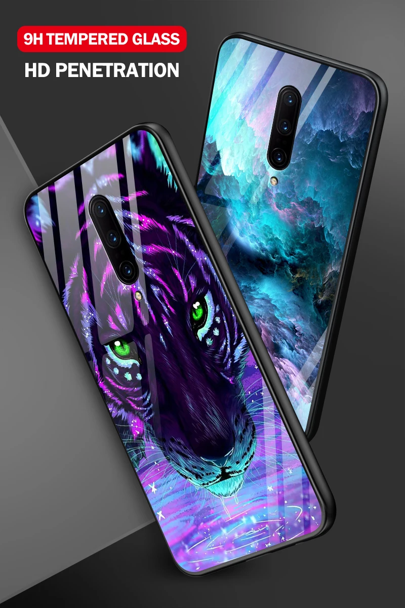 Чехол из закаленного стекла для Samsung Galaxy S8 S9 S10 Plus, чехол для телефона OnePlus 3 3T 5 5T 6 6T 7 7 Pro, ударопрочный жесткий чехол из ТПУ
