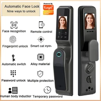 new smart door lock wifi face recognition with camera keyless mobile phone unlock fingerprint home outdoor electric deadbolt