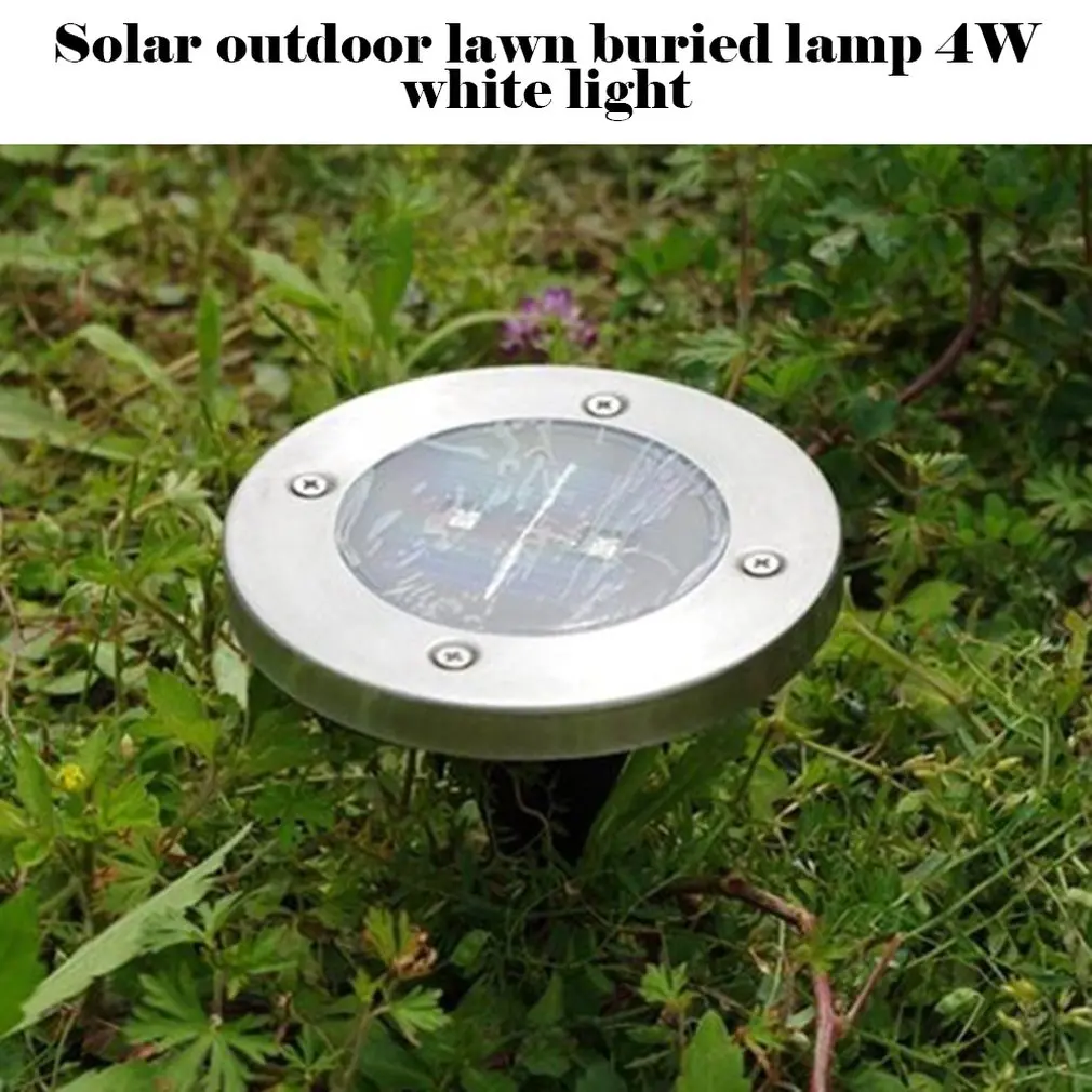 Солнечный подземный свет 4 Вт из нержавеющей стали на открытом воздухе наземная