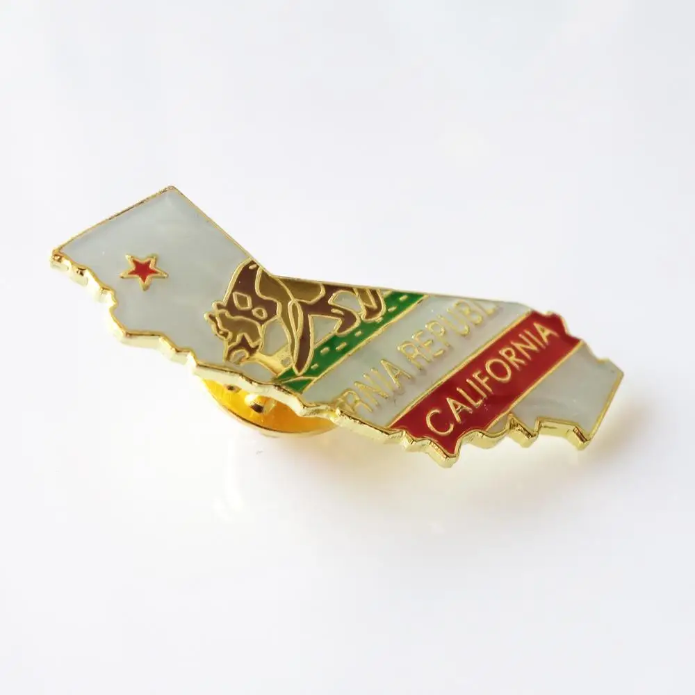 США Калифорния Форма карты лацкан pin-geographics подарки для сумки футболки (300 шт./лот) |