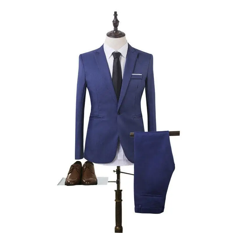 

Mens Blazer Suit Slim Tuxedo Coat Pants Formal Evening Dinner Wedding Groom