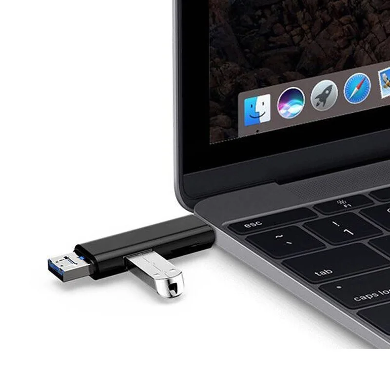 5 в 1 Тип-c-ридер многофункциональный считыватель карт памяти Usb Тип C/Usb /Micro Usb/Tf