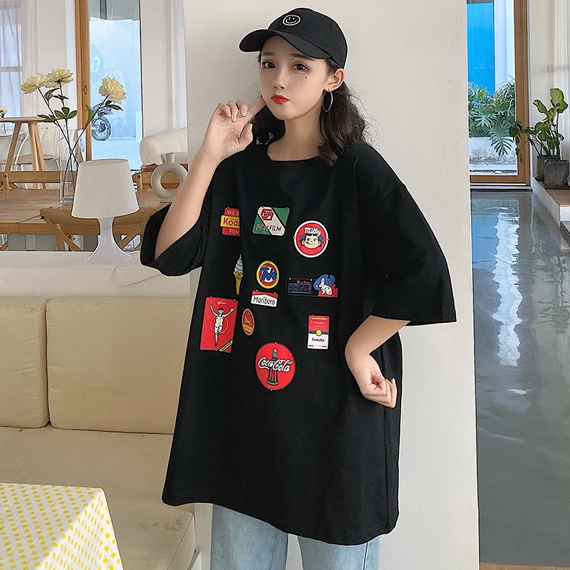 Европейские товары японская футболка с коротким рукавом модная женская