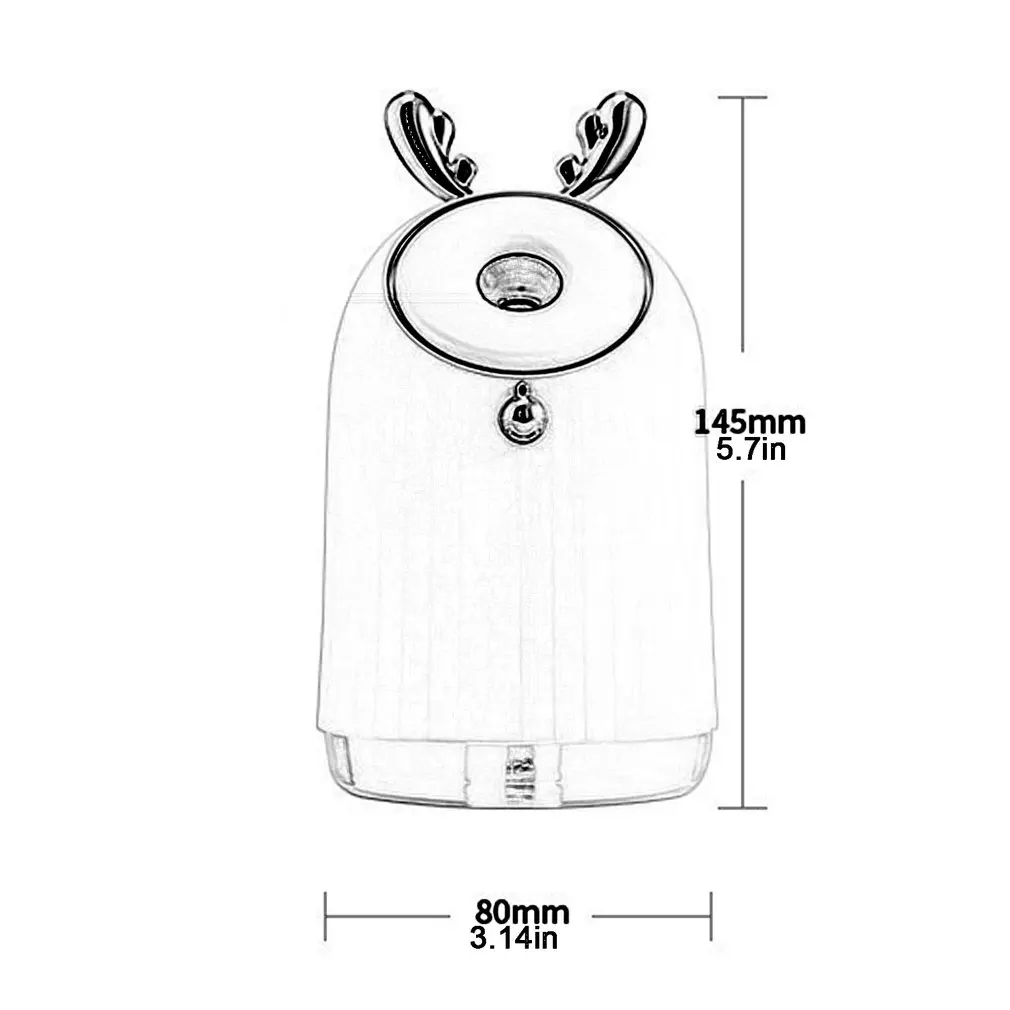 

USB Mini Battery Powered Air Humidifier Aromatherapy Essential Oil Diffuser Cordless Ultrasonic Cold Mist Adorable