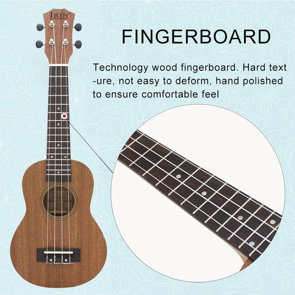 Укулеле из красного дерева 21 дюйм сопрано с сумкой для переноски|Укулеле| |