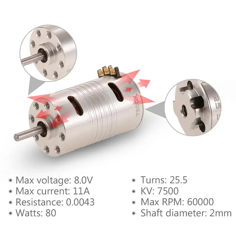 SURPASS HOBBY 1410 25 5 T 7500KV бесщеточный двигатель для 1/24 1/26 Kyosho MINI-Z RC автомобиля | Игрушки и