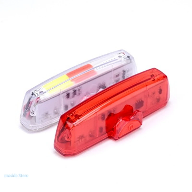 

10pcs Bicycle taillights mountain bike road bike BMX USB charging tricolor light compact highlight night warning light