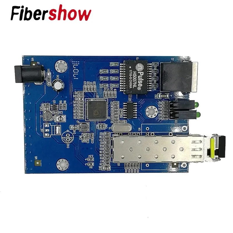 Волоконно оптический медиаконвертер 1 порт sfp до rj45 ГБ Оптический ethernet для ip