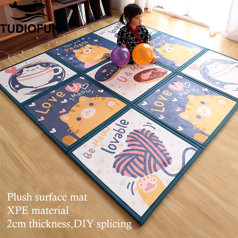 Утолщенный детский коврик пазл 2 см для ползания обучающий детской комнаты