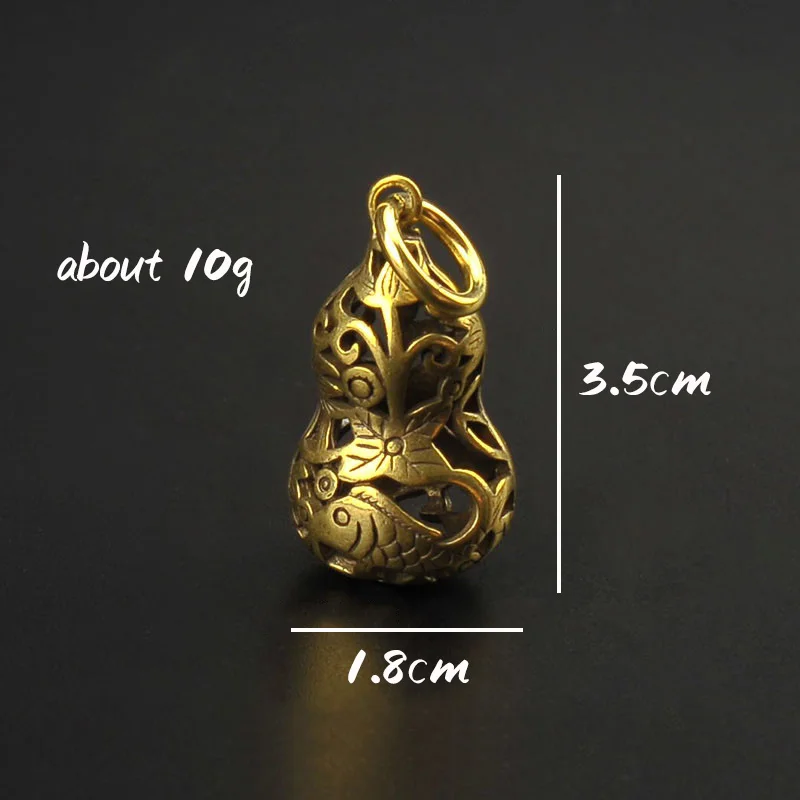 Полый брелок для ключей ручной работы из чистой латуни подвески автомобильной