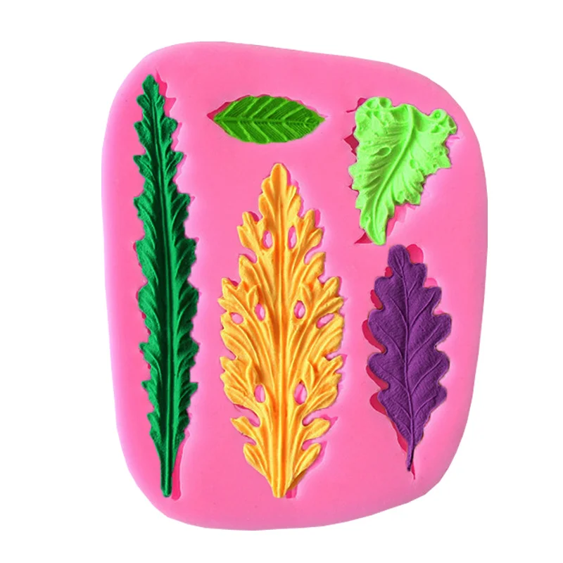 Силиконовая форма с листьями дерева для тортов из смолы силиконовая фондана
