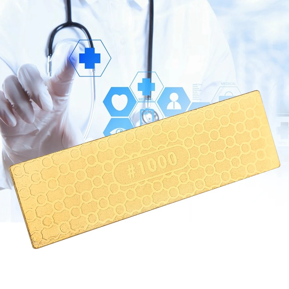 2 Sides Diamond Plate Ti Titanize Knife Sharpening Stone Whetstone 400/1000 Double-Sided Small Titanium-Plated | Дом и сад
