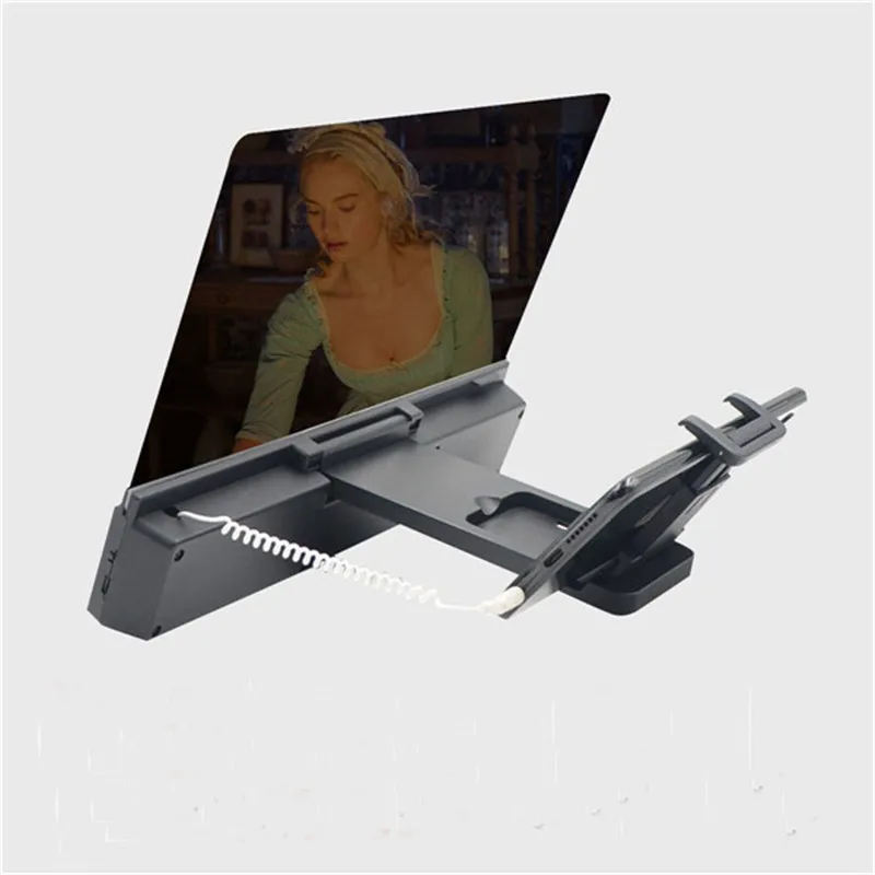 Лупа смартфон видео 3D экран подставка динамик усилитель 12 ''HD телефон