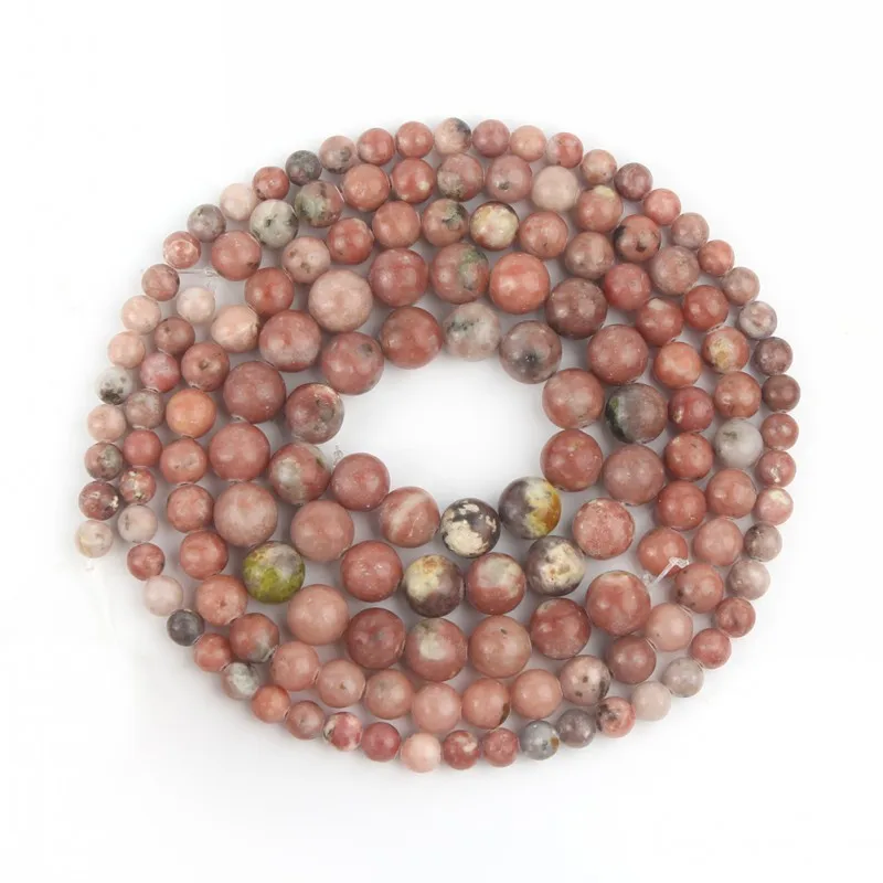 Natural Plum Blossom Jades Stone Beads For DIY Jewelry Making 4 6 8 10 12mm Round Loose Spacer Bracelet Accessories 15'' | Украшения