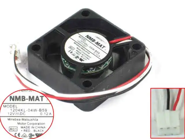 NMB MAT 1204KL 04W B59 R01 R02 DC 12V 0.12A 30x30x10 мм вентилятор охлаждения сервера|square fan|server fanfan