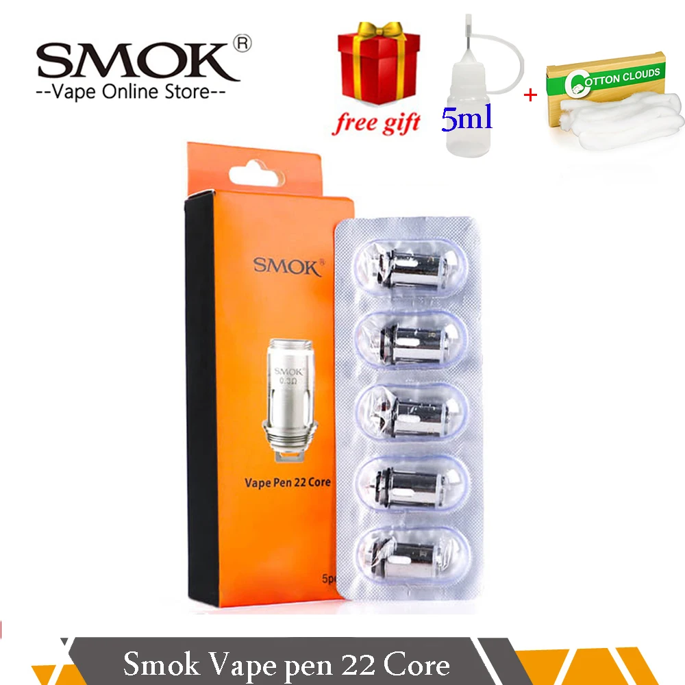 5 шт./лот оригинальная ручка SMOK Vape 22 сменная катушка 0.3ohm vape сетчатая лента