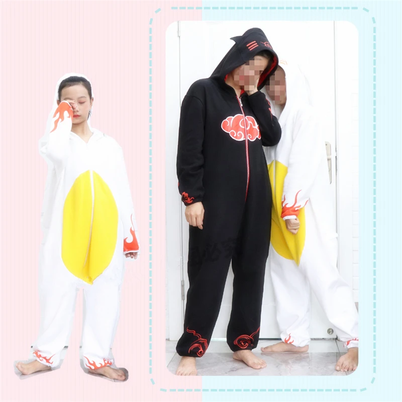 

New Kakashi Pain Akatsuki Uchiha Itachi Cosplay Costumes Konoha Kyuubi Cotton Jumpsuits Rabbit Ears Pajamas Hooded Bathrobe Suit