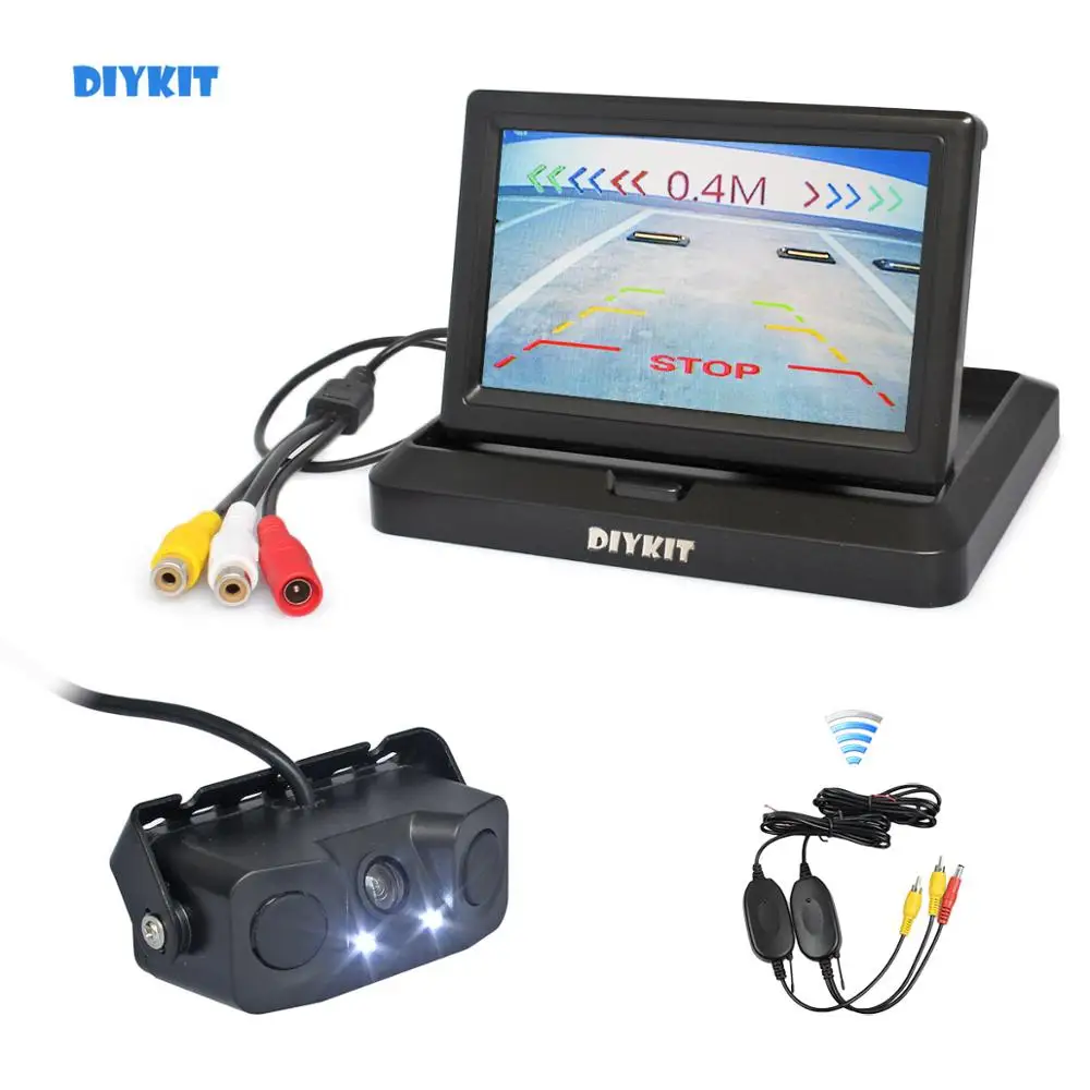 Камера заднего вида DIYKIT беспроводная камера 5 дюймов монитор для парковки видео