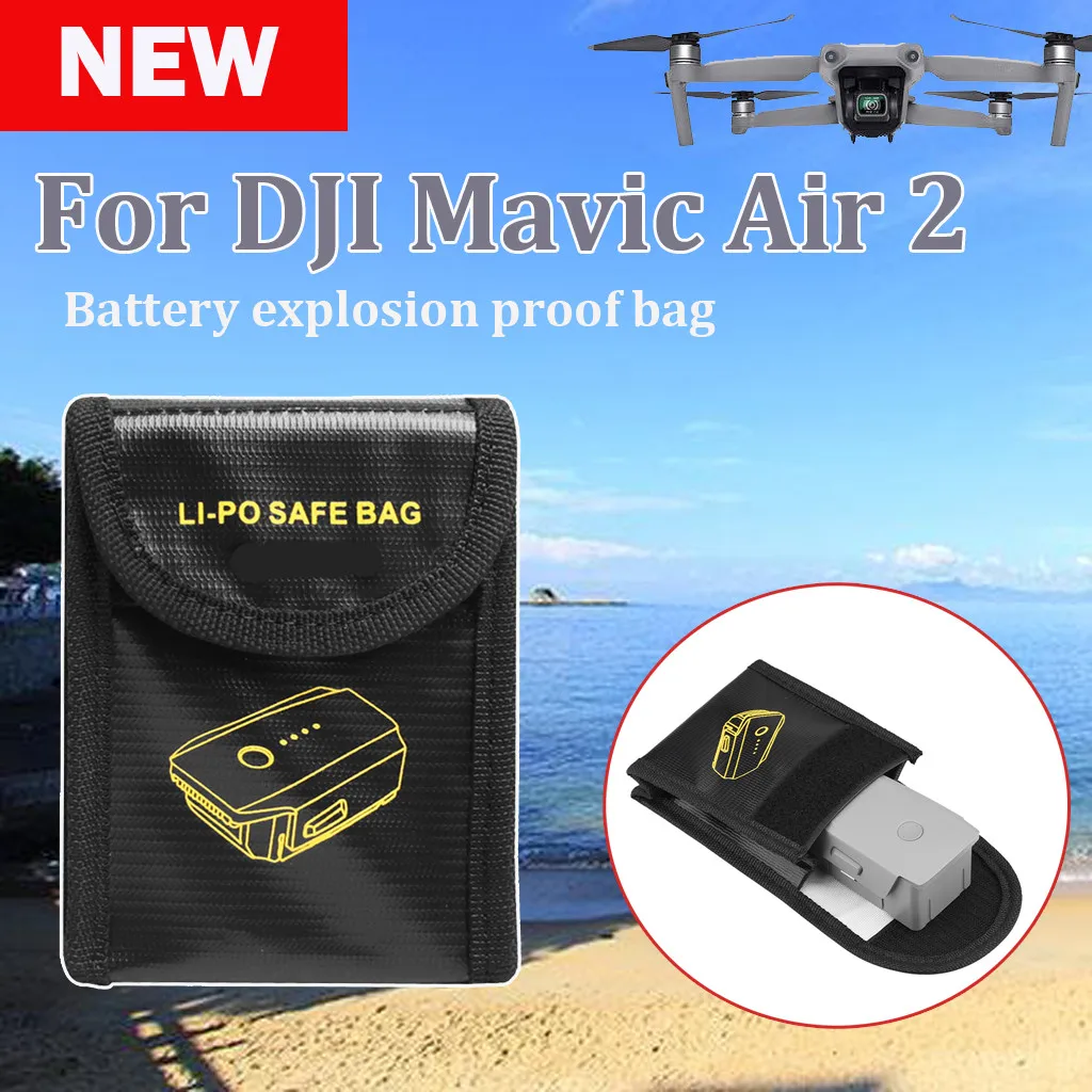 Battery Protective Storage Bag LiPo Safe Explosion Proof For DJI Mavic Air 2 9.7x4x12cm protection storage bag|Кабели для дронов| |