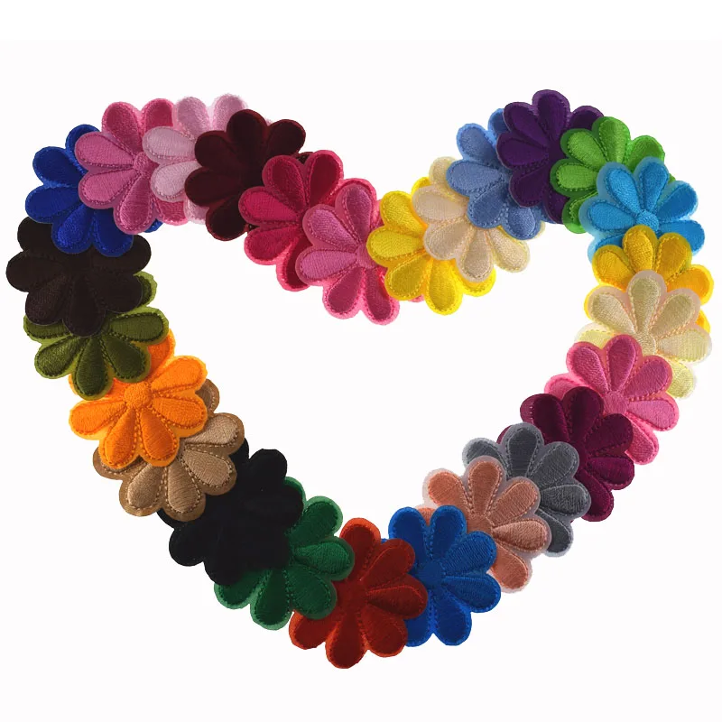 

10Pcs Small flower patches embroidery Iron On patch Applique for craft kids bags badges clothes stickers decoration 4.0cm