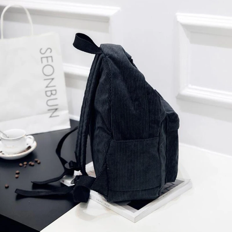 Женский вельветовый рюкзак из мягкой ткани для подростков повседневный в