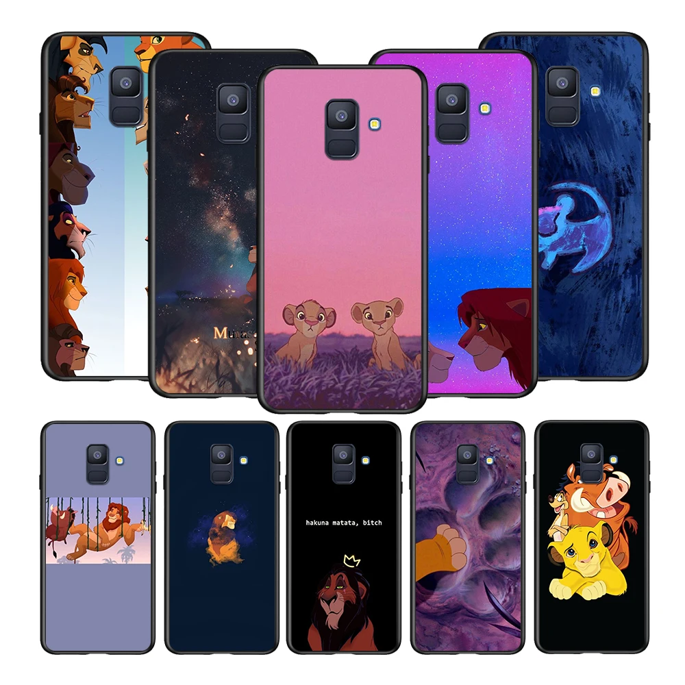 Мягкий ТПУ чехол The Lion King Simba для Samsung Galaxy A8 A9 A7 A750 A6 A5 A3 A6S A8S Star Plus 2016 2017 2018 черный