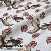 silk cotton fabric dress 19 momme large wide fish clothing cloth diy sewing patchwork
