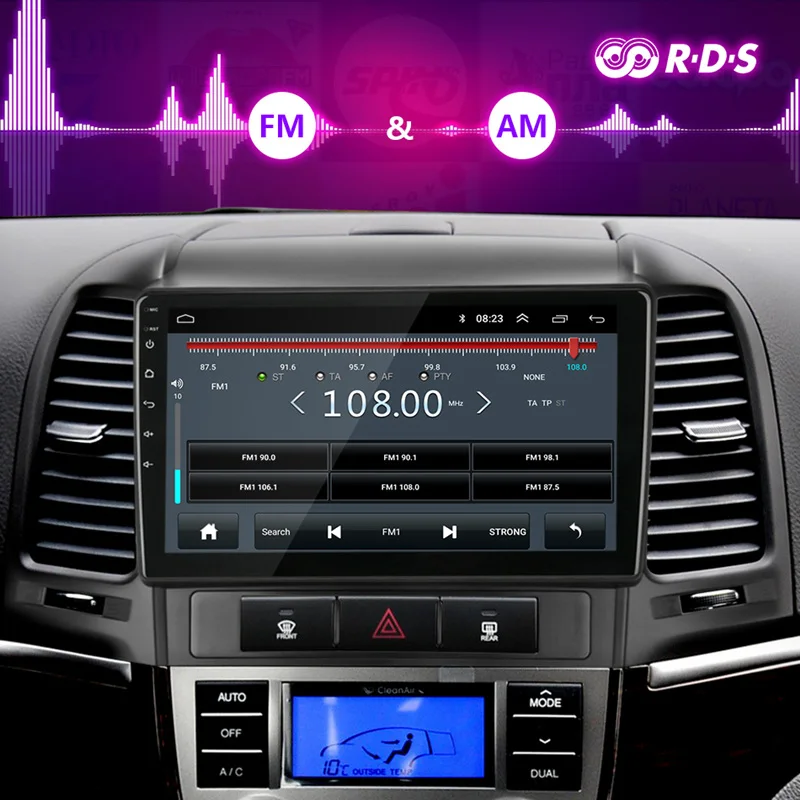 Jansite 9 &quotRDS 4G Wifi автомобильное радио для Hyundai Santa Fe 2006-2012 Авторадио Android сенсорный