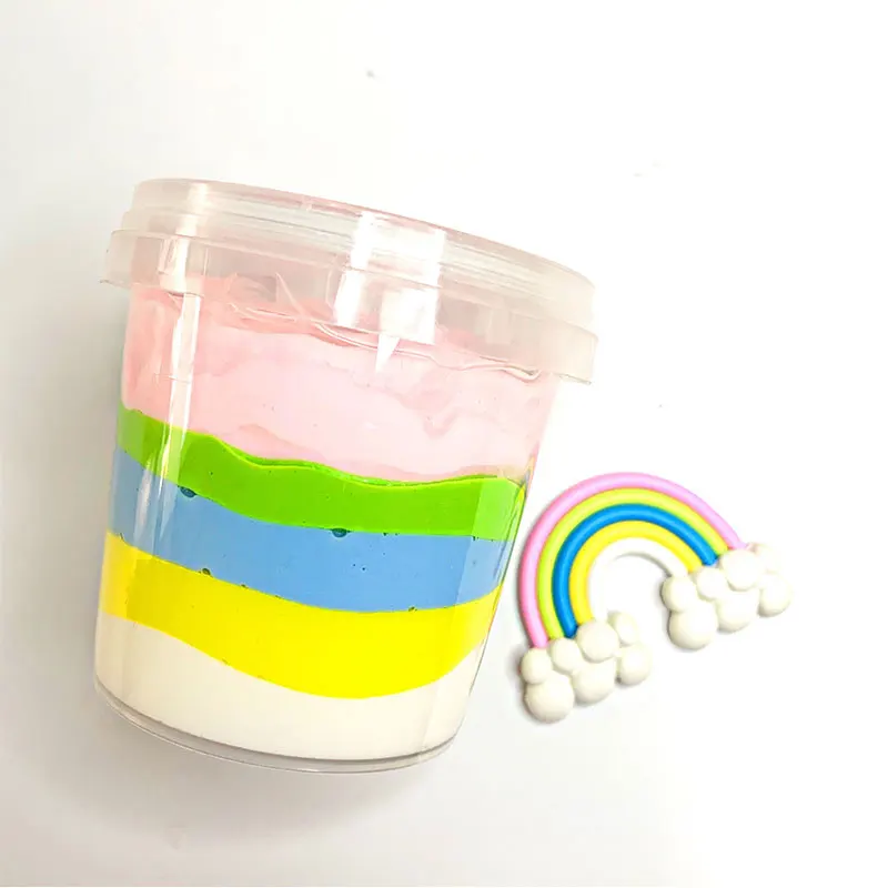 2019 новый дизайн цветастые пышные Слизи С светильник Мягкий хлопок Радуга