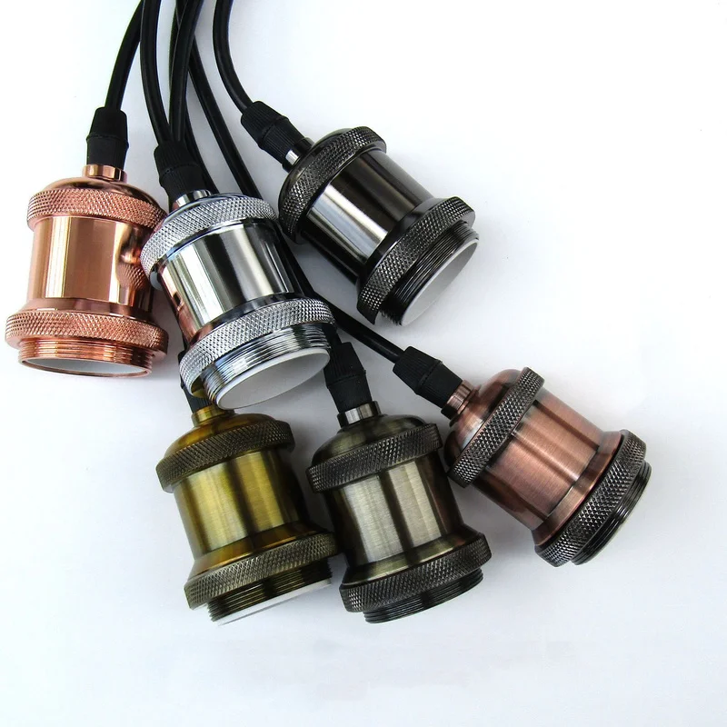 Винтажный алюминиевый подвесной светильник E27 держатель лампы Ретро Декор