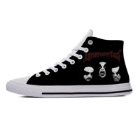 immortal heavy metal band icon mens womens designer leisure sneakers men casual canvas shoes