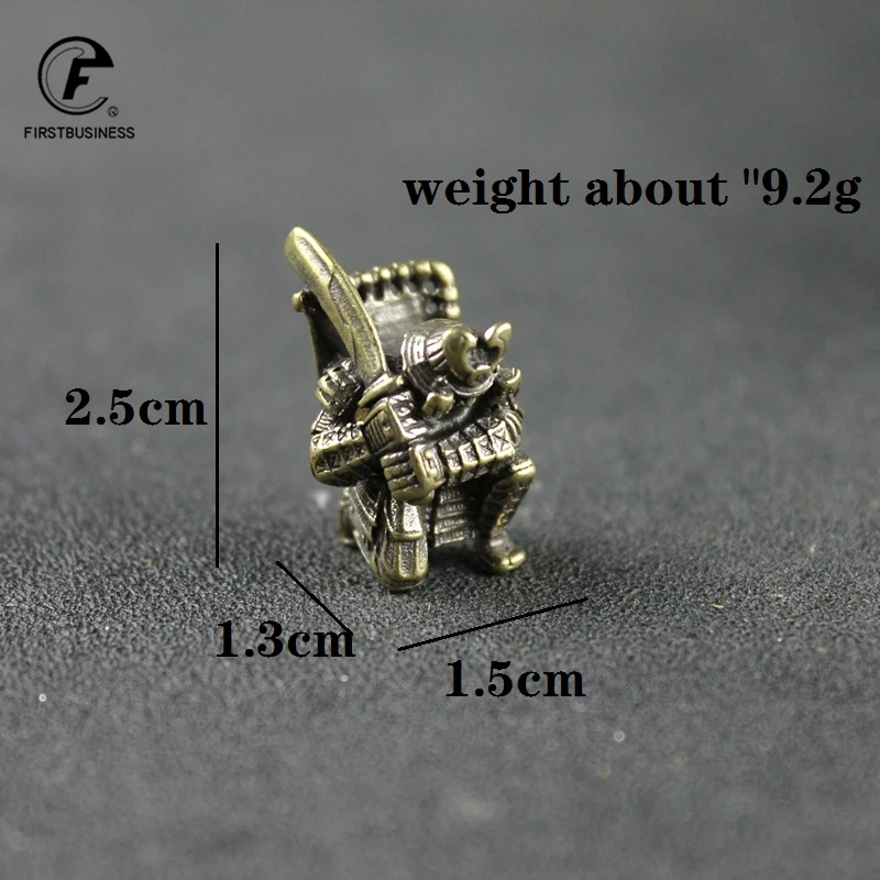 Латунные японские миниатюры самурая фигурки нож бисер ручная работа Плетеный