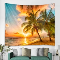 sunset sunlight landscape tapestry art blanket curtain hanging at home bedroom living room decoration