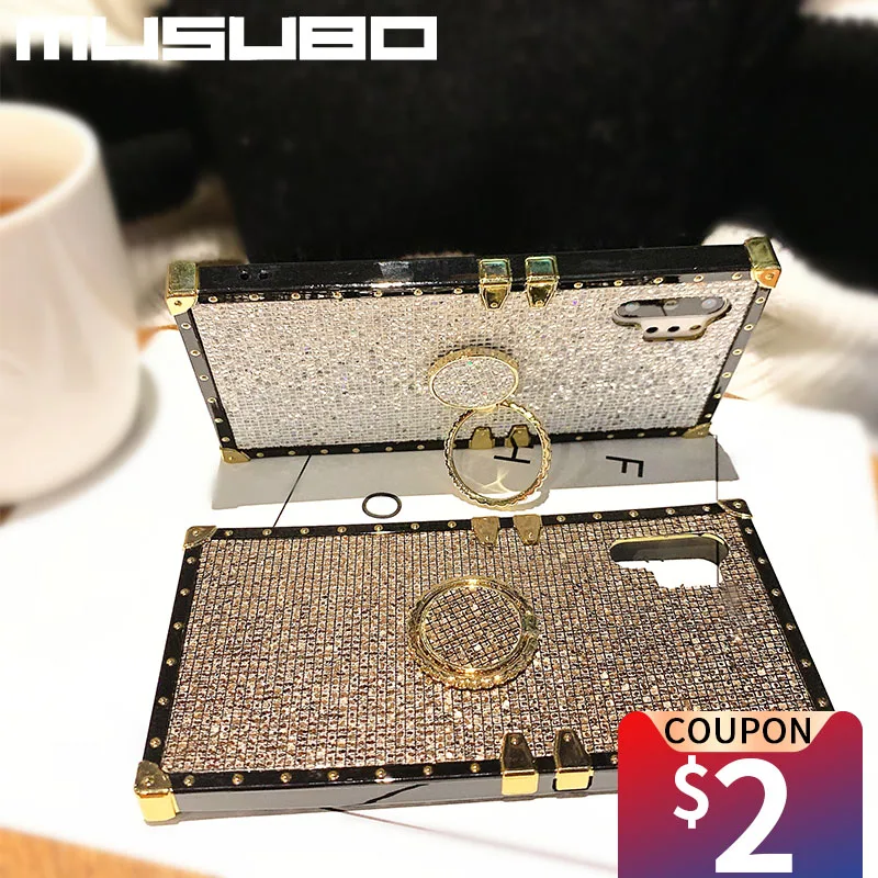 musubo luxury phone case for samsung galaxy s20 fe note 10 plus note 20 ultra a72 a52 a51 a32 a71 a70 glitter shine cover coque free global shipping