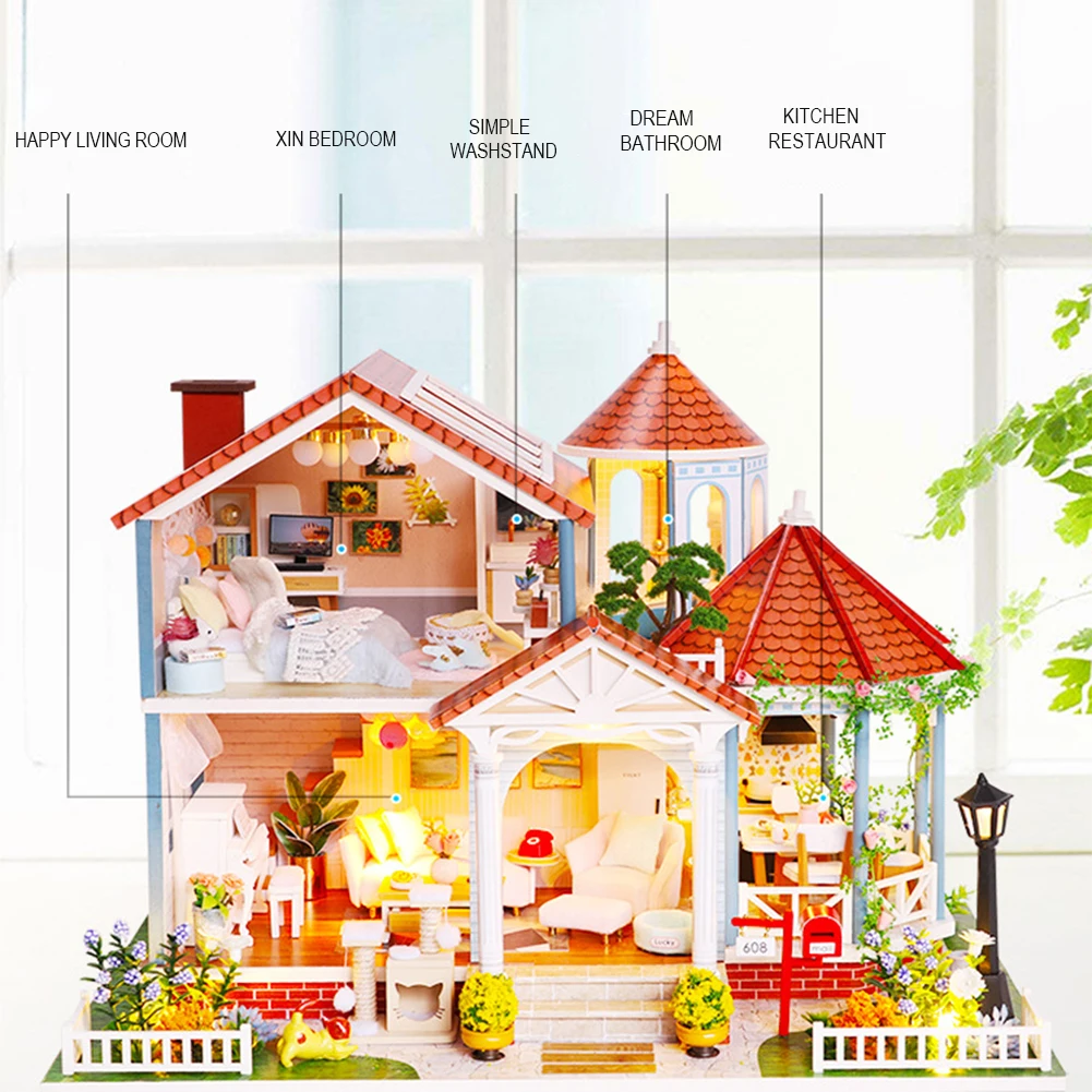 

Verschiedene Arten von Puppe Haus Mbel Diy Miniatur 3D Holz Miniaturas Puppenhaus Spielzeug Fr Kinder Geburtstag Geschenke