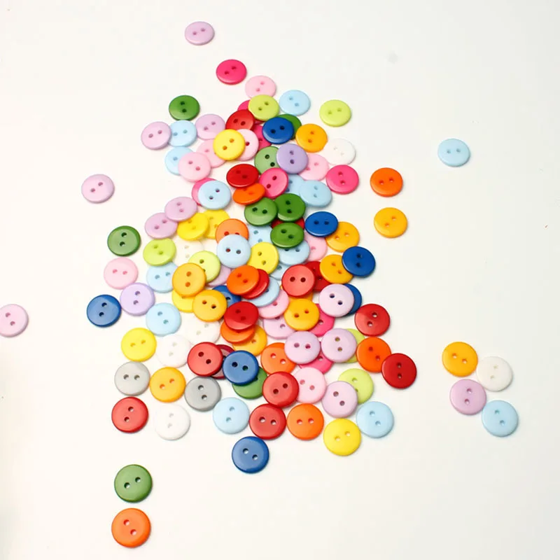 Разноцветные пуговицы из смолы с 2 отверстиями 100 шт. швейный декор для