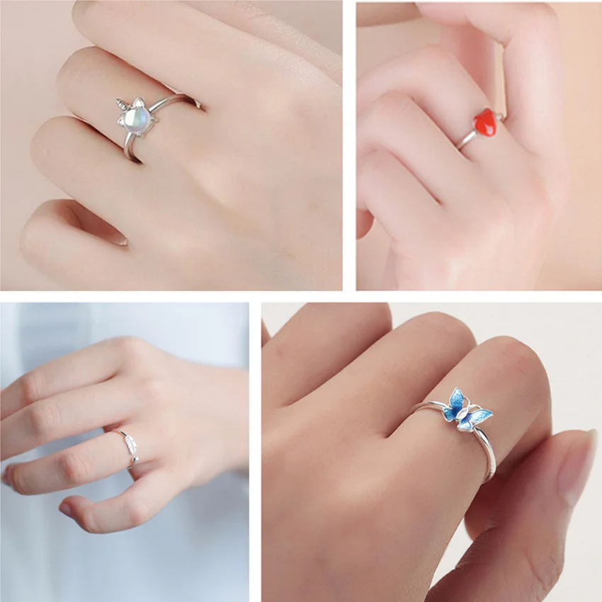 Женское кольцо Cxwind регулируемое с перьями и листом для вечеринки|Кольца| |