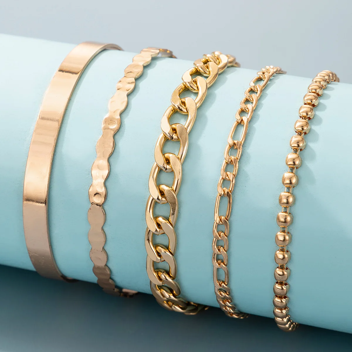 Винтажные наборы браслетов DIEZI из золота бисер серебряного цвета пробы с