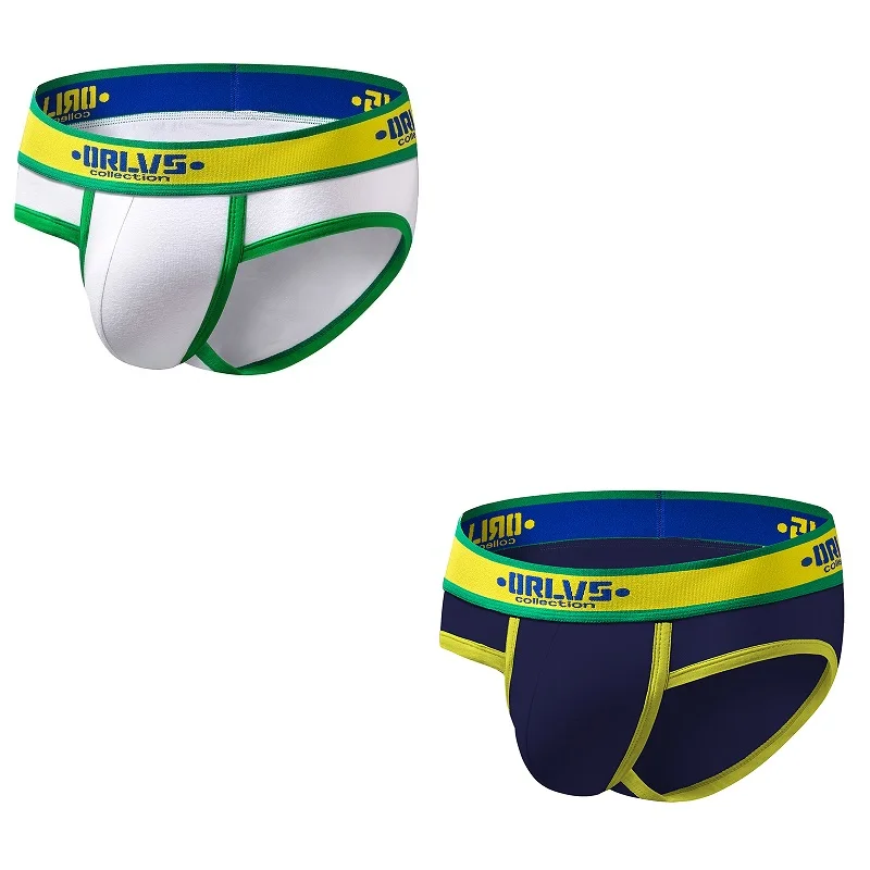 

Нижнее белье мужское из чистого хлопка, пикантные дышащие удобные модные трусы для молодых мужчин, 2 шт.