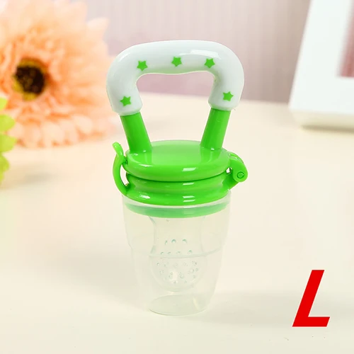 Green L 1 шт., детский Безопасный инструмент для кормления молоком и фруктами, Безопасный инструмент для соски, Прорезыватель для зубов, соска AU, уход за полостью рта, забавные игрушки - Цвет: Green L