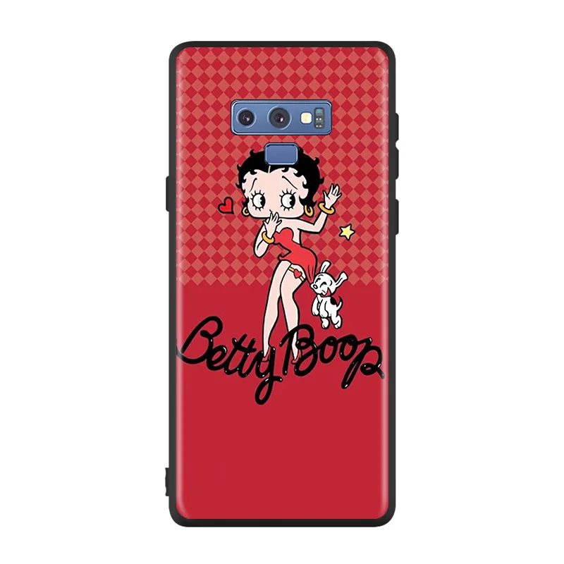 

Bright Black Cover betty boop girl For Samsung Galaxy Note 20 Ultra 10 9 8 S10 S10E S9 S8 S7 Plus 5G Phone Case