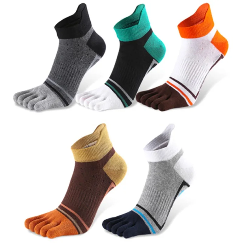 

Sports Sock Five Finger Socks Toe Breathable Ankle Running Cycling Mens Sport Male Cotton Soft Sock