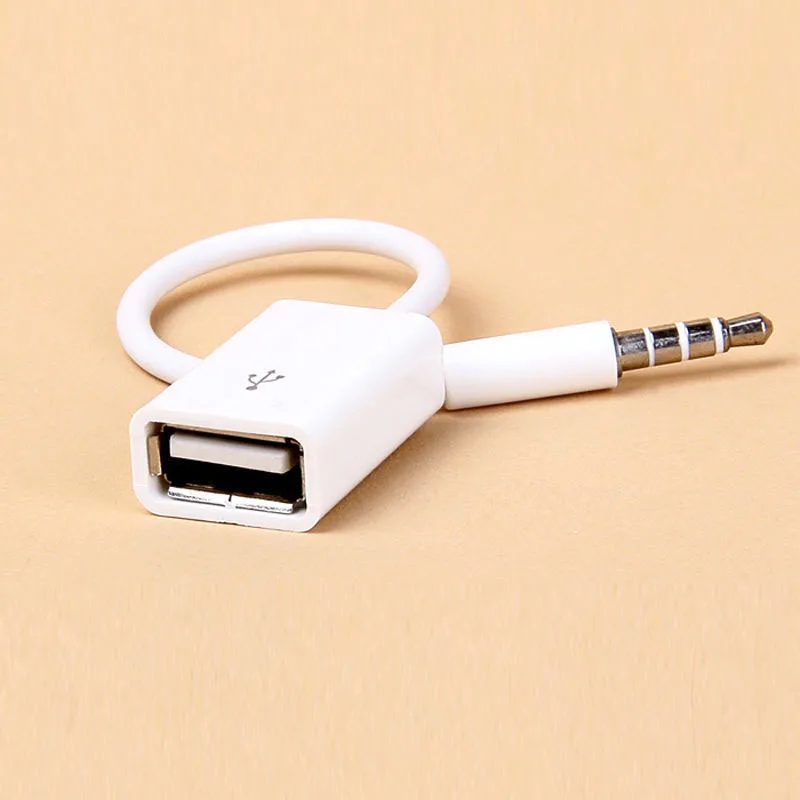 12 В USB 2,0 Женский Для MP3 DC 3,5 мм штекер AUX аудио разъем кабель конвертер шнур высокая анти-помех автомобильные аксессуары