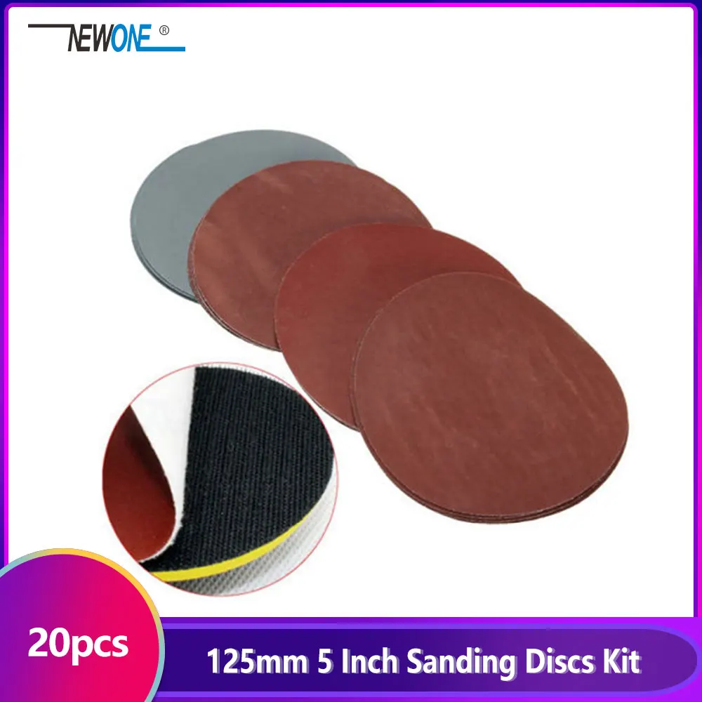 20 шт. 125 мм 5 дюймов шлифовальные диски 1000 1500 2000 3000 зернистость шлифовальная Песочная бумага для электроинструментов