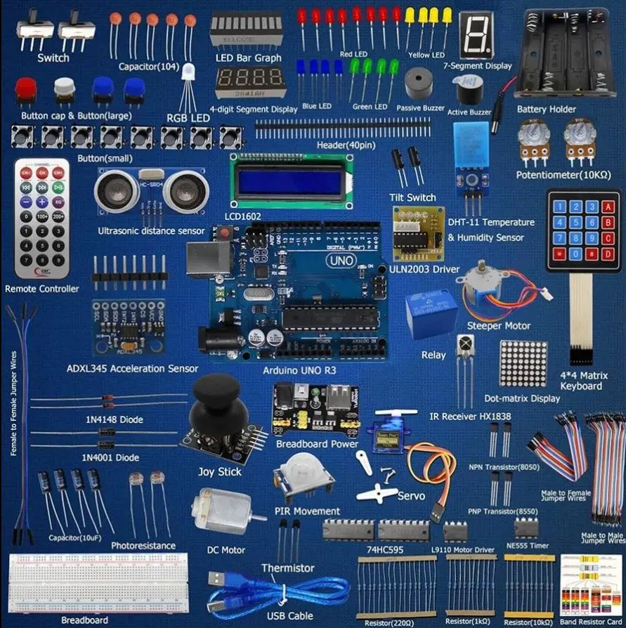 

UNO R3 Learning Kit Upgraded Aro Starter Kit with Storage Box