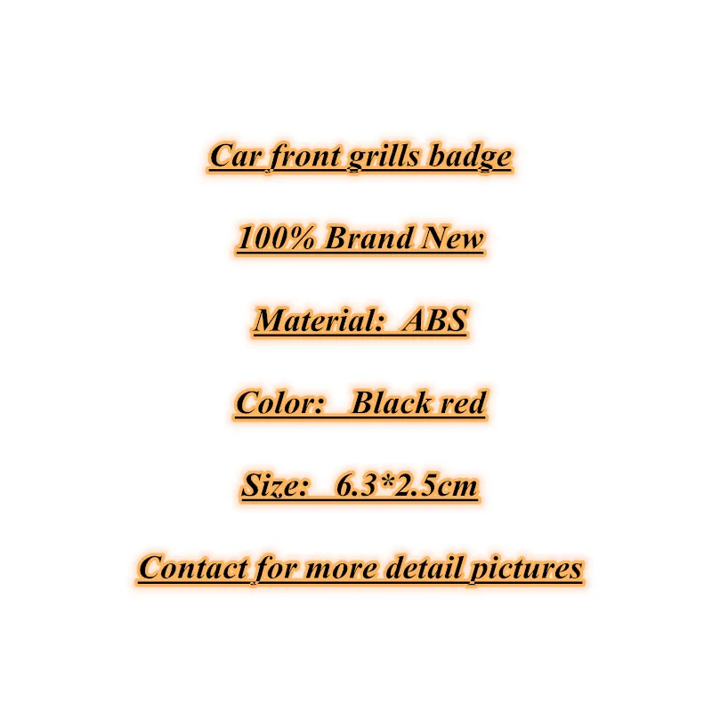 2 шт., эмблема для передних грилей автомобиля, АБС-пластик, 6,3*2,5 см, 3, 4, 5, 6, 7, 8, значок для A4L, A6L, A3, A5, A8, логотипы для передних автомобилей, черный, красный